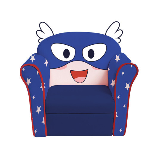 Original Kids Sofa with Armrest and Thick Cushion-Blue - Color: Blue - Image 2