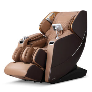 Enjoyment 30-2024 SL Track 3D Full Body Massage Chair Zero Gravity Electric Shiatsu Massage Recliner with Airbags-Brown - Color: Brown