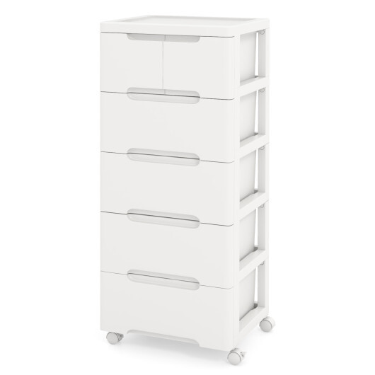 Rolling Storage Cabinet with Universal Wheels and 5/6/7 Drawers-6-Drawer - Size: 6-Drawer