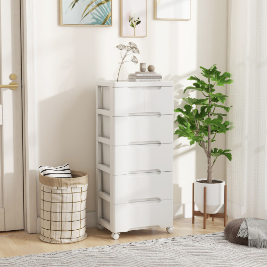 Rolling Storage Cabinet with Universal Wheels and 5/6/7 Drawers-6-Drawer - Size: 6-Drawer - Image 3