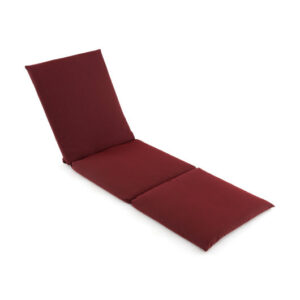 Outdoor Chaise Lounge Cushion Patio Furniture Folding Pad with Fixing Straps-Red - Color: Red