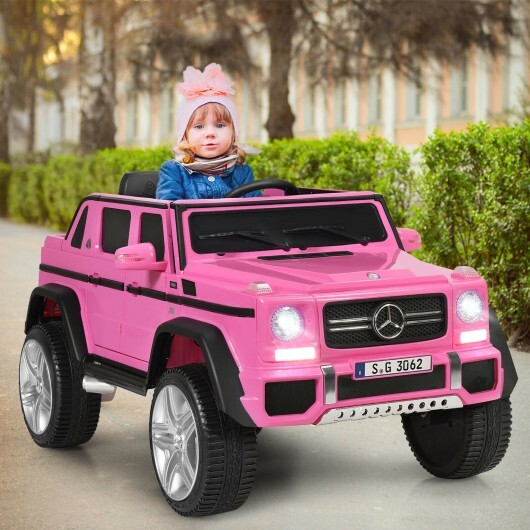 12V Licensed Mercedes-Benz Kids Ride On Car-Pink - Color: Pink - Image 2