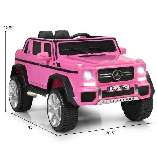 12V Licensed Mercedes-Benz Kids Ride On Car-Pink - Color: Pink - Image 4